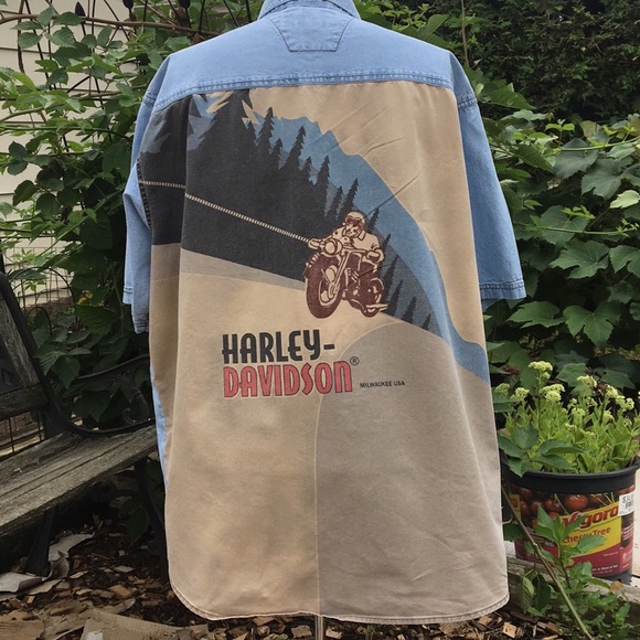 Harley-Davidson Other - Harley Davidson Men’s Denim S/S Button up Shirt